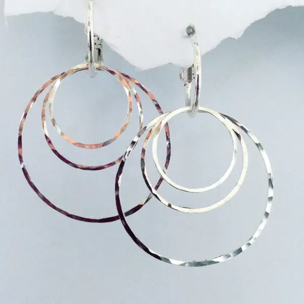 Silver Shine Earrings Set