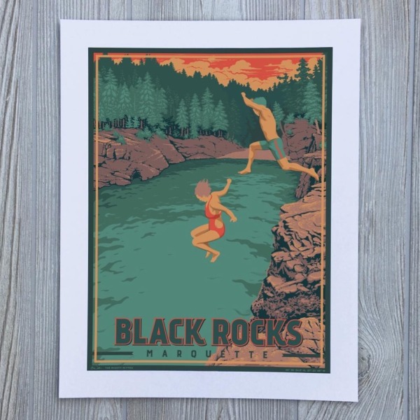 Black Rocks Print